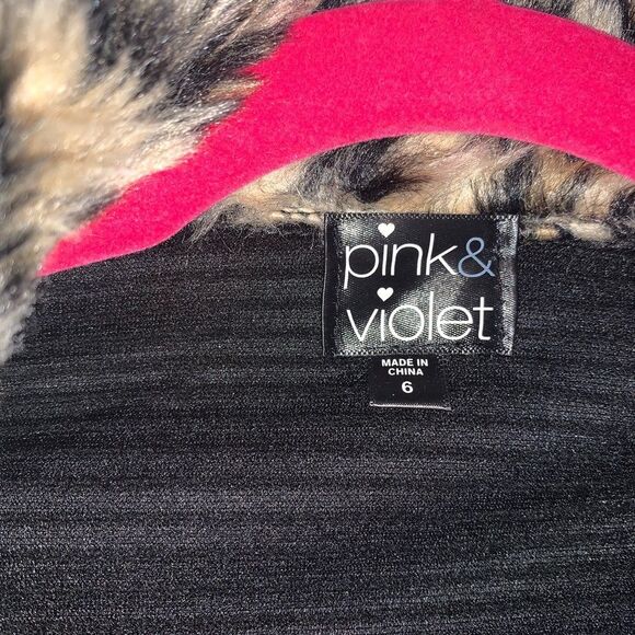 Pink & Violet Animal Print 2 Pc Dress and Coat set Size 6 Pre-Loved - Picture 8 of 9